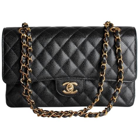 chanel classic quilted 2.55 flap bag caviar black gold|The Ultimate Guide to the Chanel 2.55 Reissue Flap.